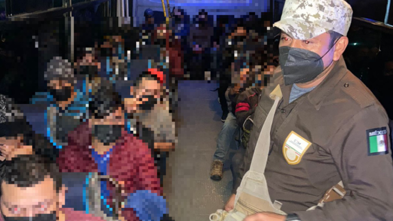 Interceptan a casi 200 migrantes, incluidos guatemaltecos, en Oaxaca, México.