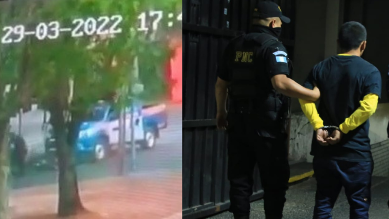 Video: Patrulla de la PNC embiste y derriba a ladrones en moto.