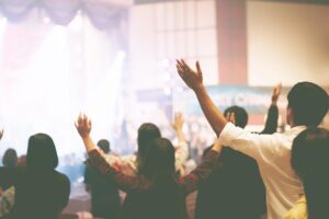 Christian,Worship,With,Raised,Hand,music,Concert