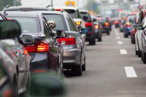 Cars,On,Highway,In,Traffic,Jam